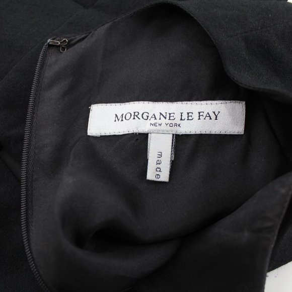 Morgane Le Fay Black Sleeveless Apron Dress Knee Length Sheath Romantic Goth S - Picture 14 of 15